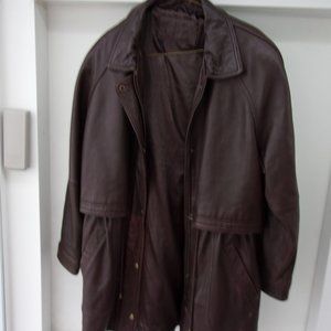 OMG Jacquelinee Ferrar Womens Leather Coat